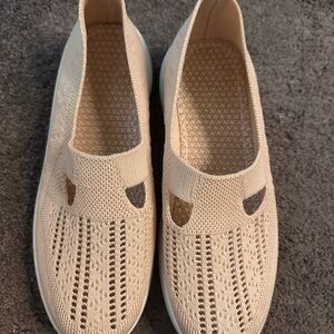 Elegant Beige Slip-On Women's Shoes